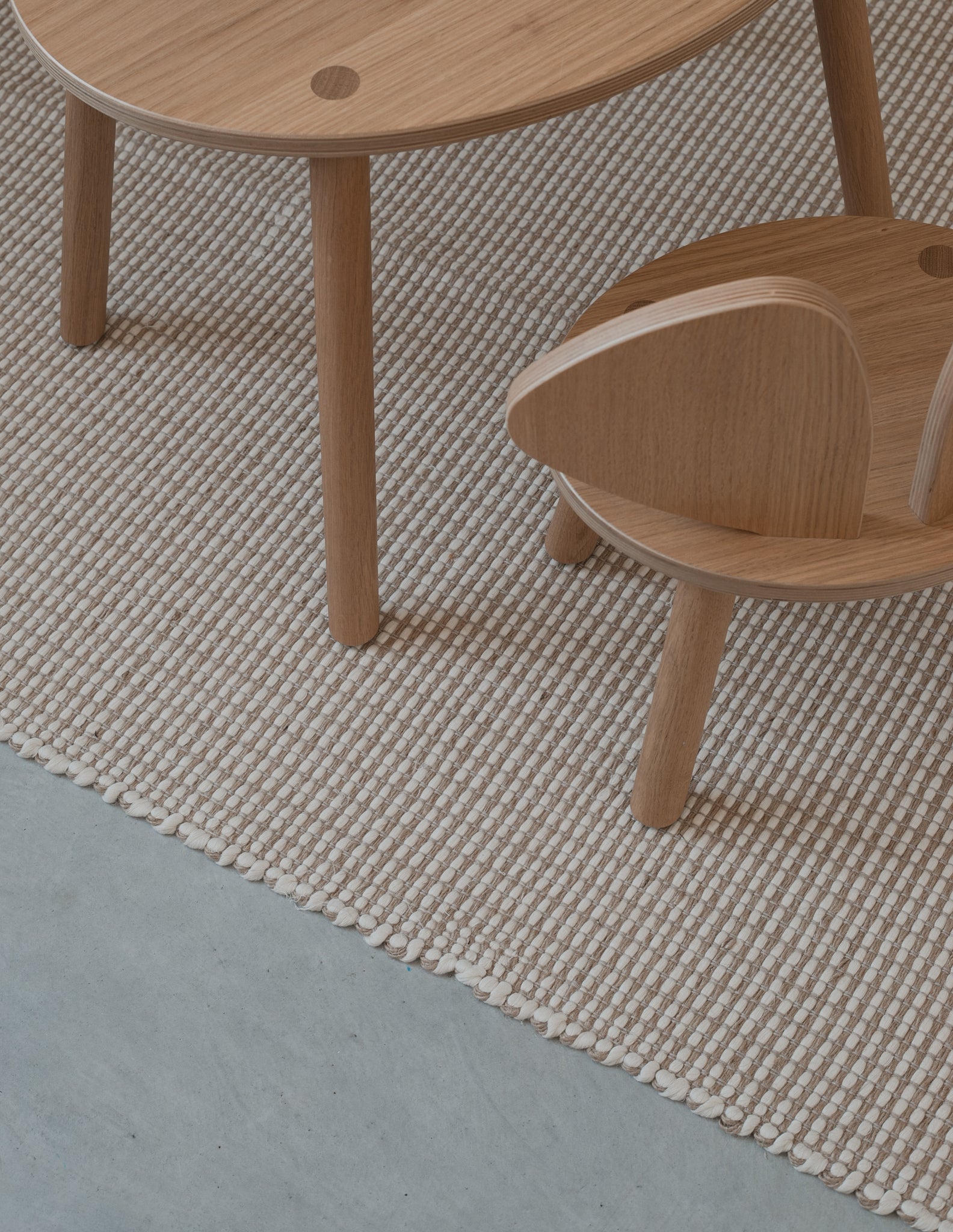 Tapis Augusta - Jute & Coton recyclé écru