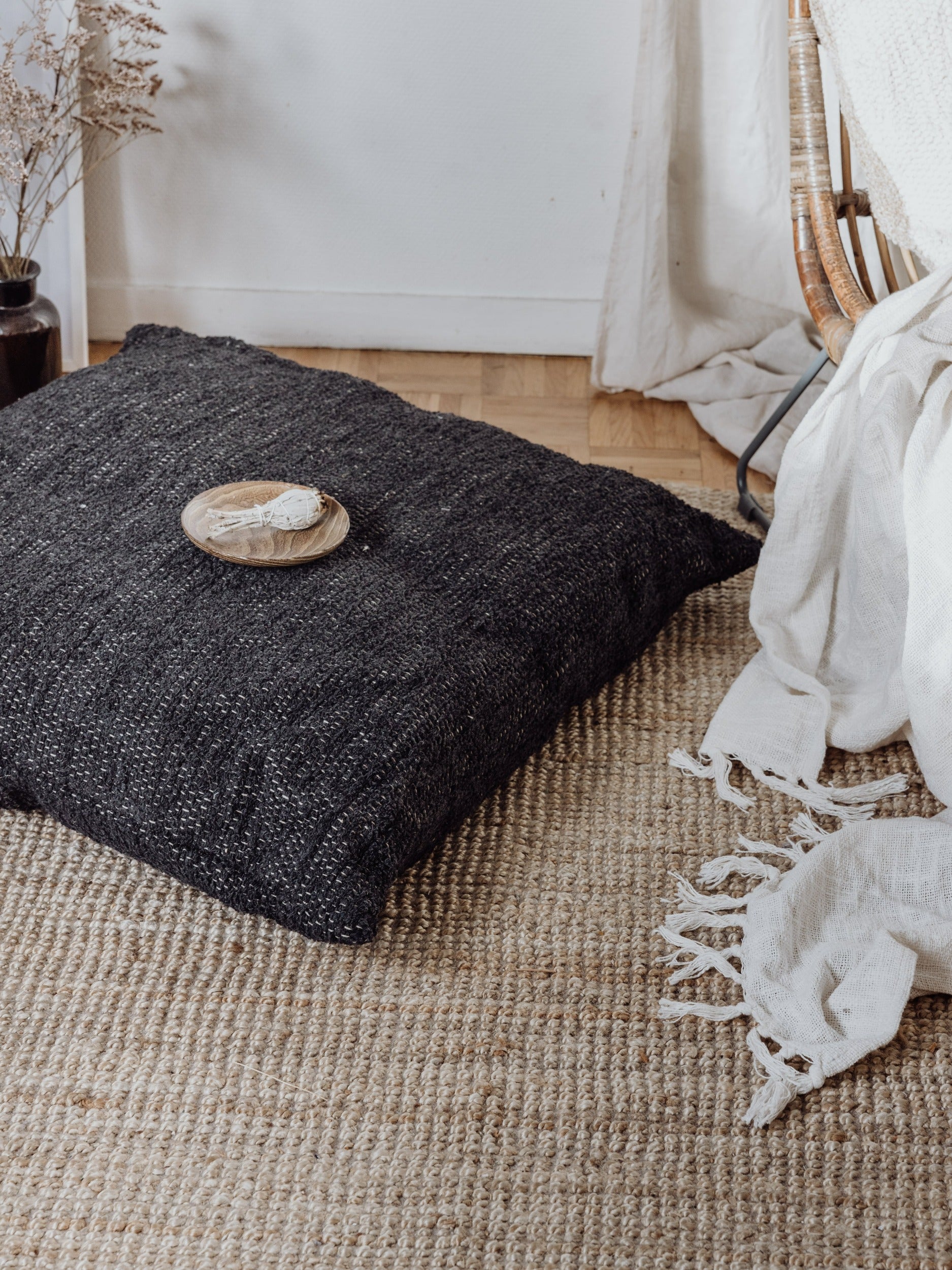 Housse de coussin Simon - Gris Charbon